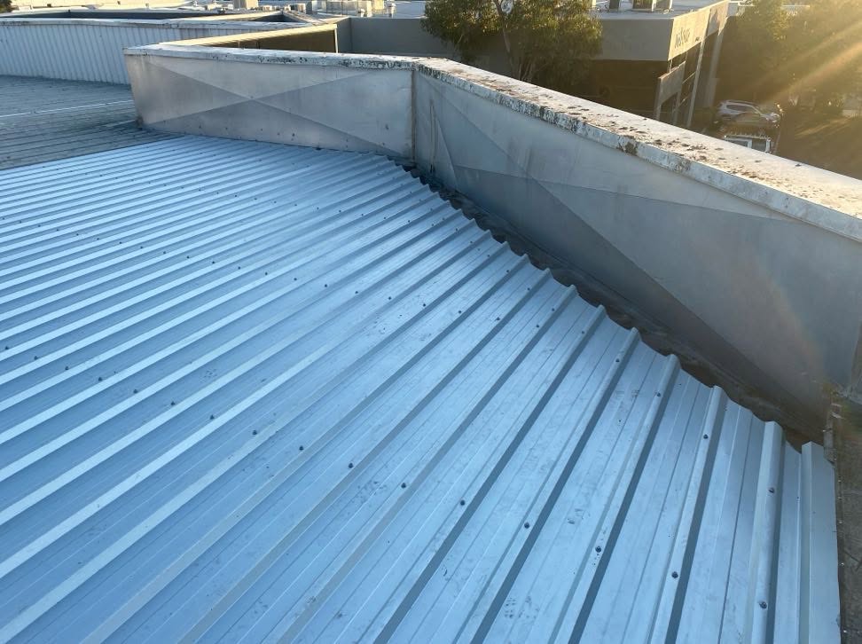 New commercial metal roof sheets installed in Burwood.