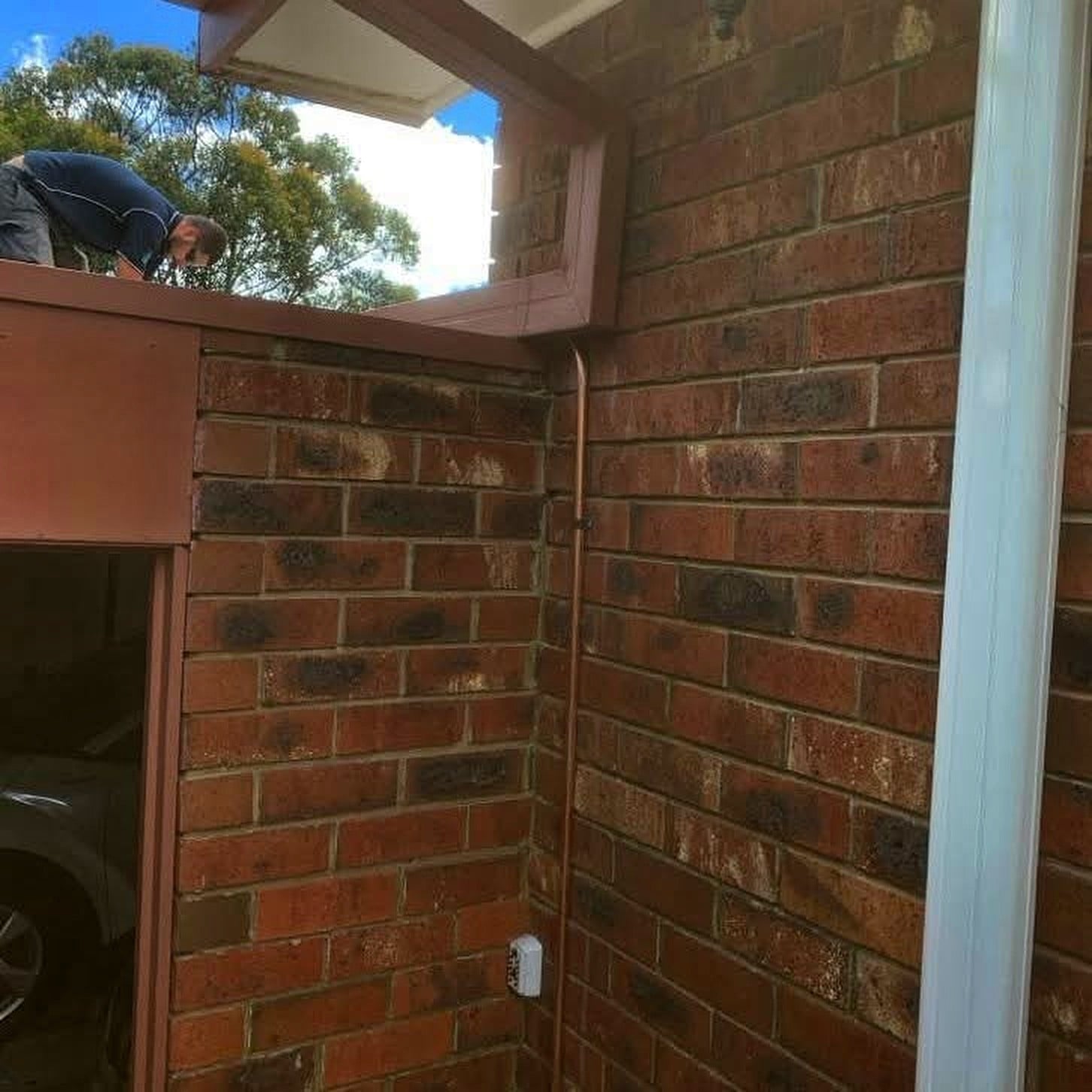 New external water supply pipe installed at a Burwood property.