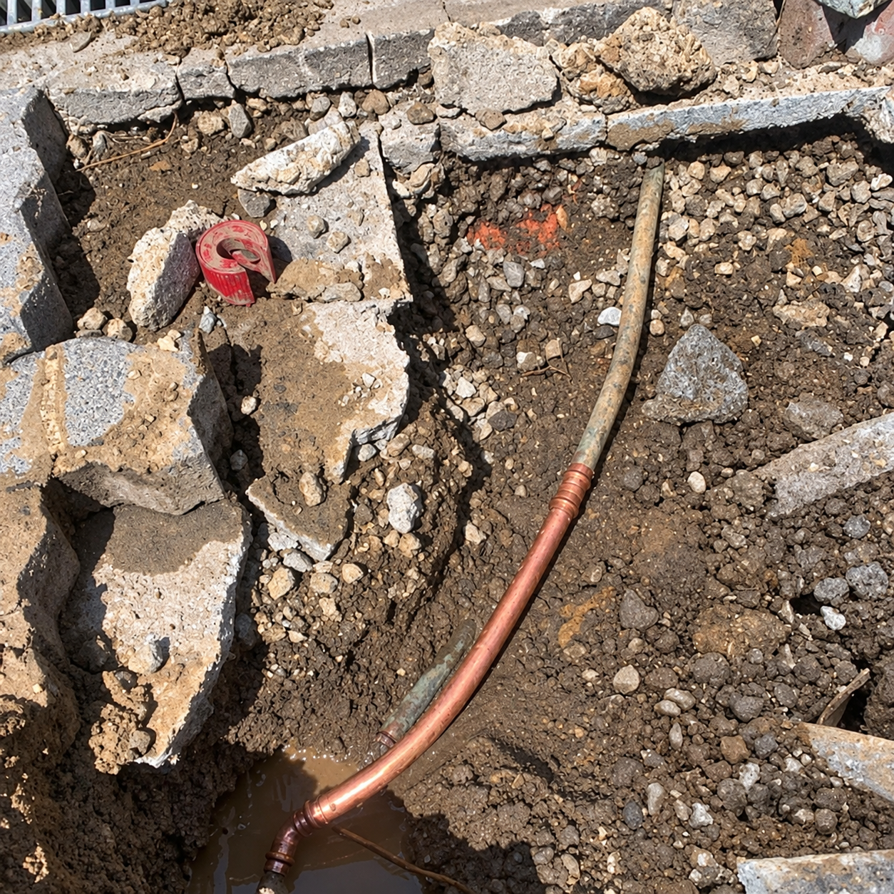 Water leak repair in Burwood driveway